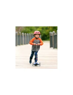 Trottinette Mini Micro Deluxe LED Bleu marine et rouge - Micro Mobility