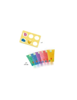Tubes de peinture à doigts Paillettes - Djeco