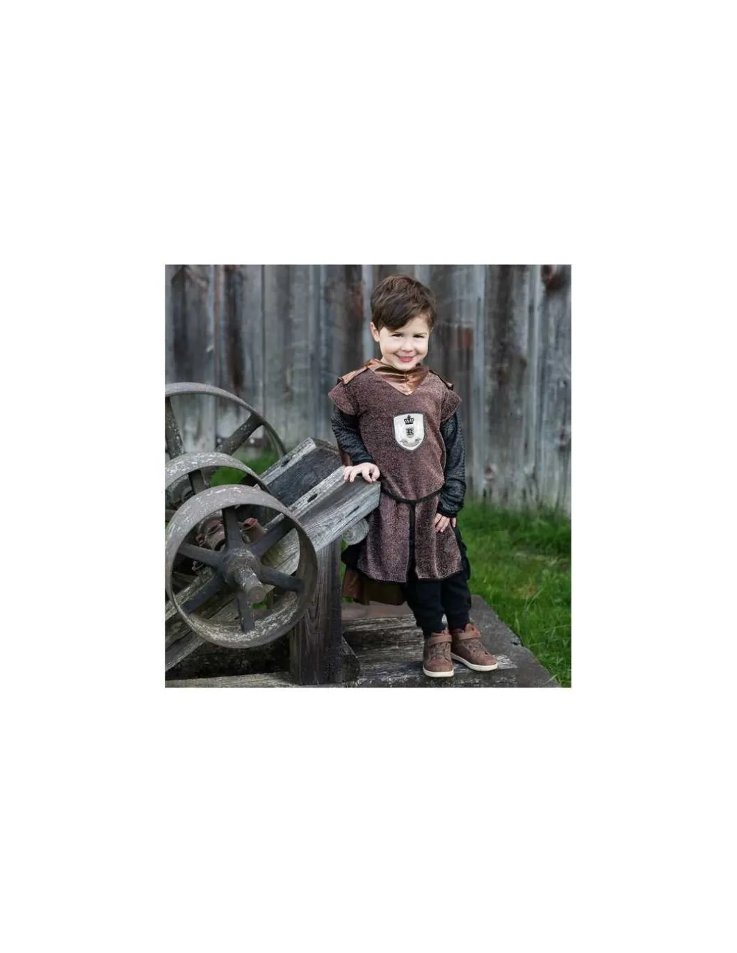 Tunique et cape de chevalier cuivre 4-6 ans - Great Pretenders