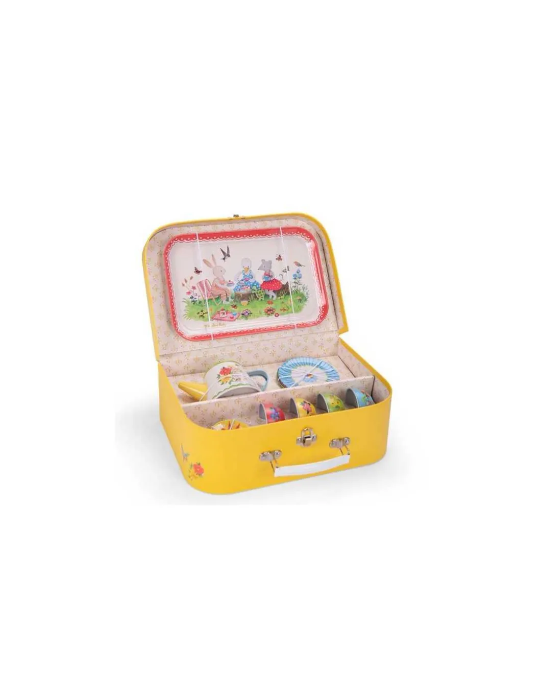 Valise dinette thé métal La Grande Famille - Moulin Roty