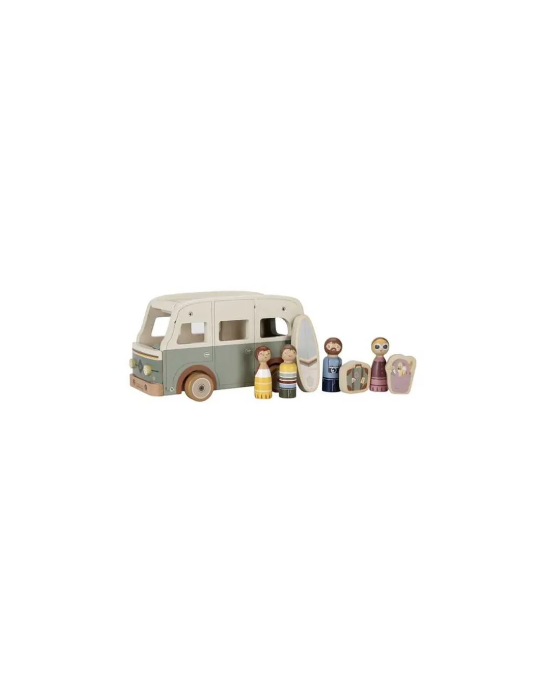 Van retro avec personnages en bois - Little Dutch