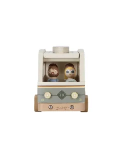 Van retro avec personnages en bois - Little Dutch