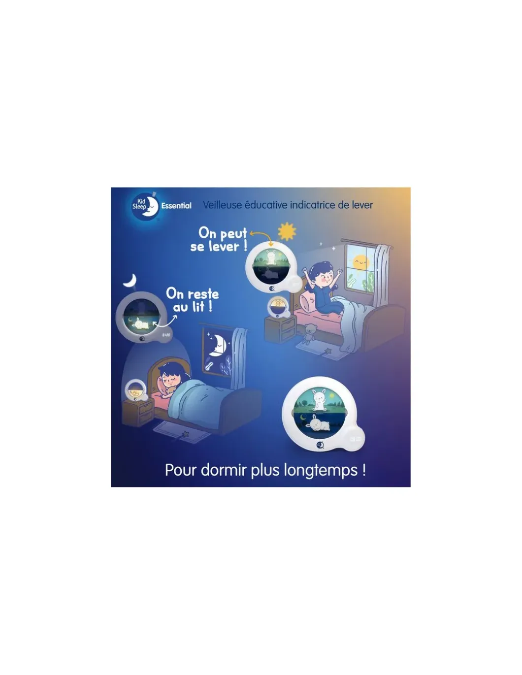 Veilleuse indicatrice de réveil Kid'Sleep Essential - Pabobo