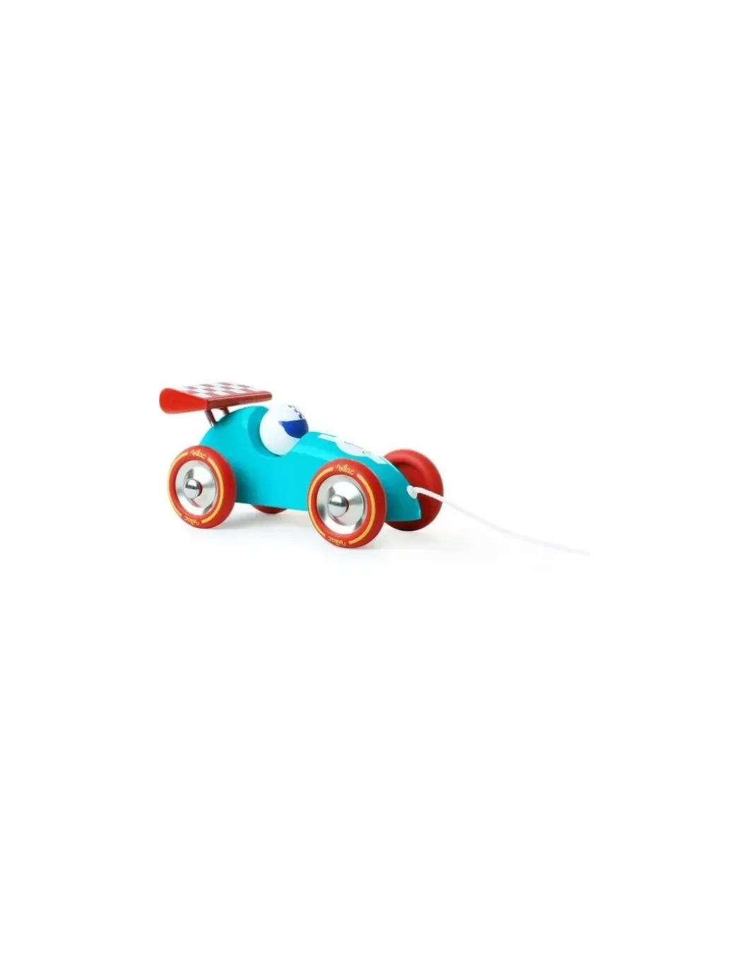 Voiture de course turquoise et rouge - Vilac
