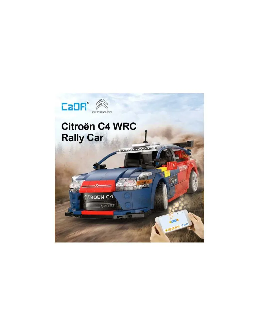 Voiture de rallye Citroën C4 WRC 2008 329 pièces - CaDA