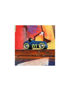 Voiture en bois Old sport Compet’ bleu nuit - Vilac