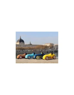 Voiture en bois Old sport Compet’ jaune - Vilac