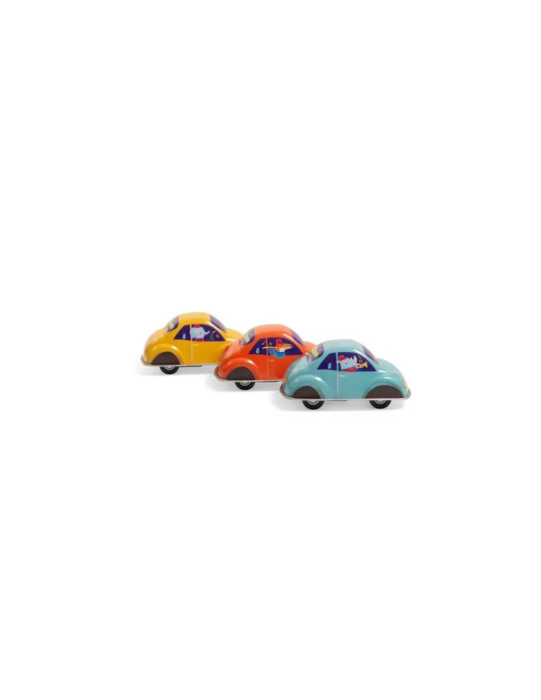 Voiture en métal à friction jaune - Moulin Roty