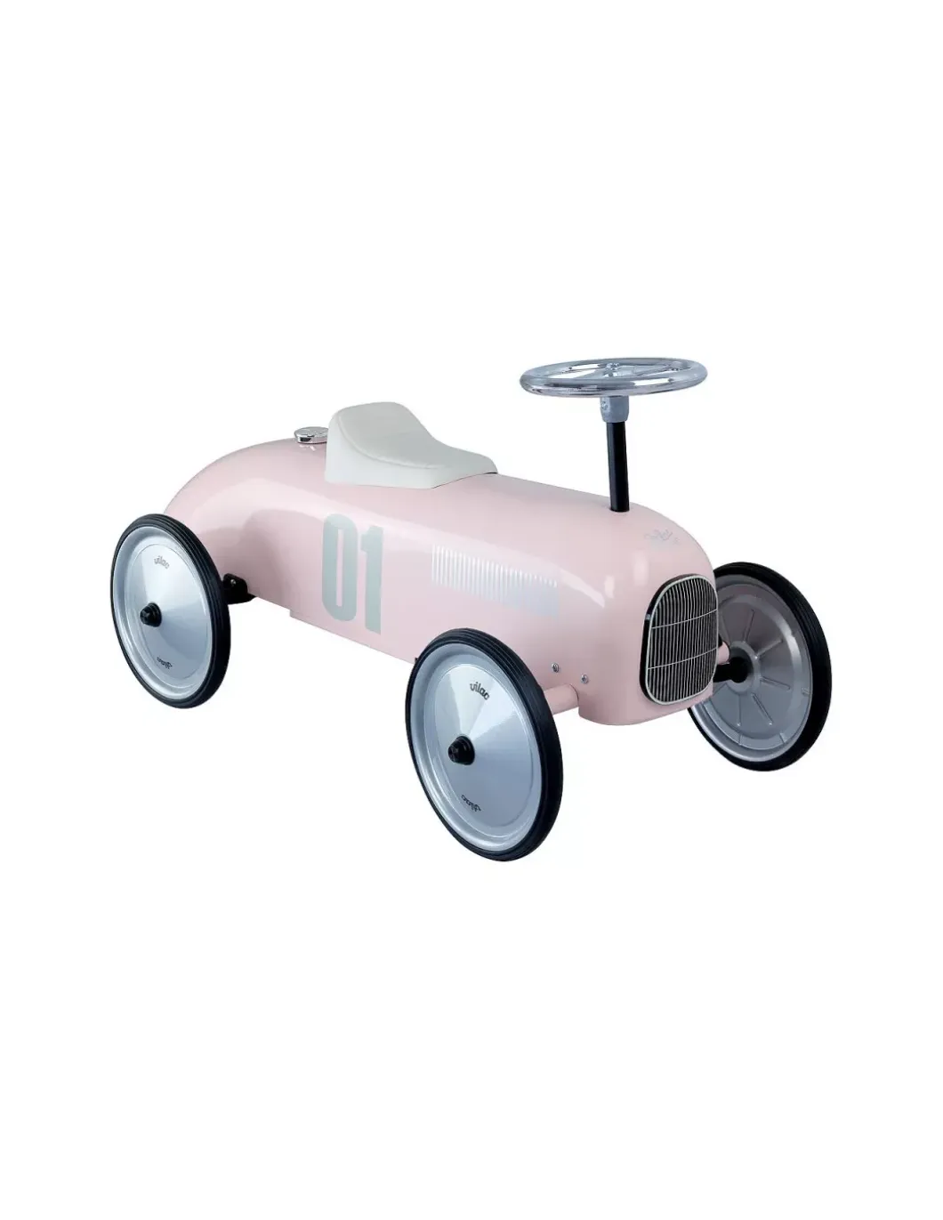 Voiture porteur métal rose tendre - Vilac