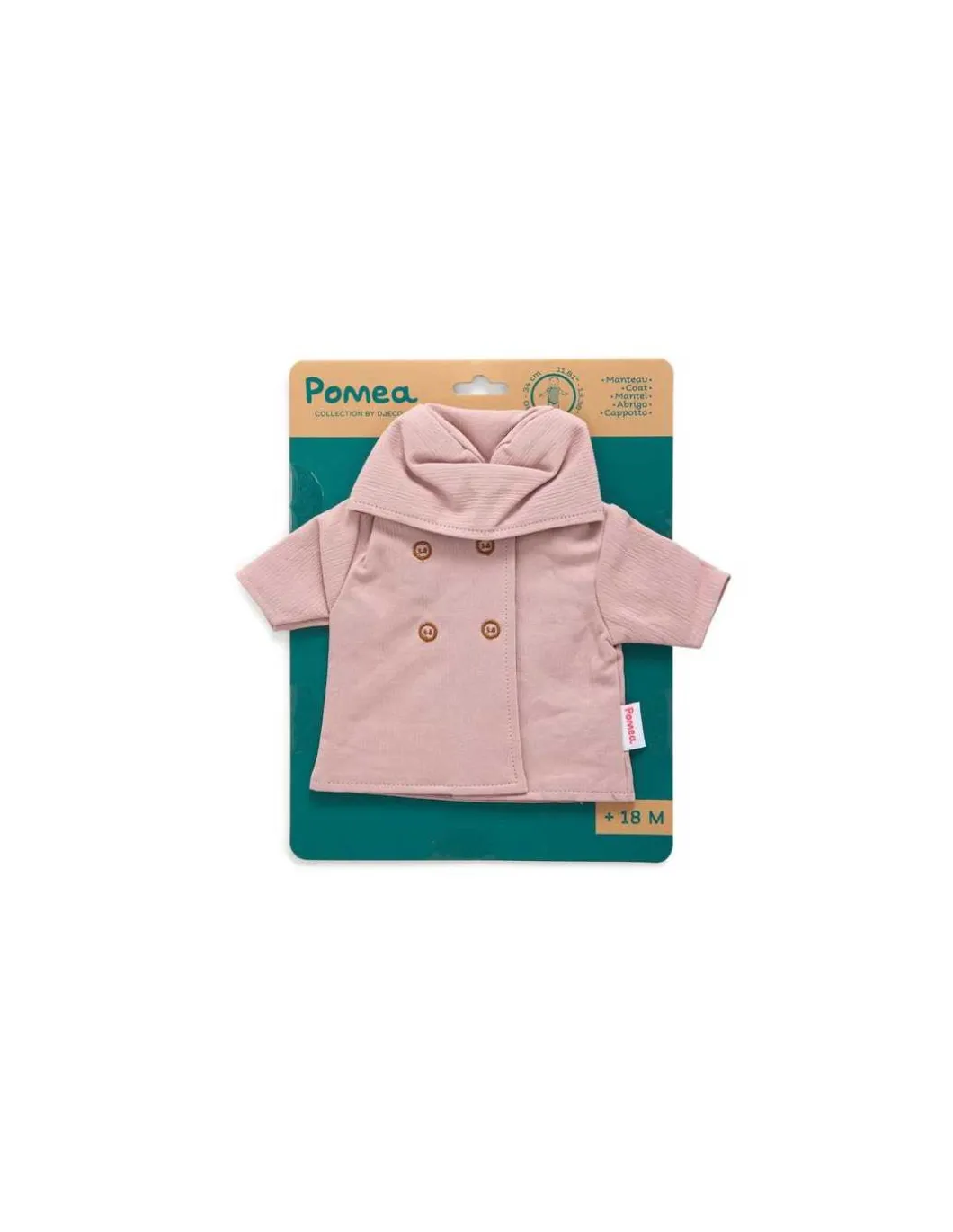 Vêtements de poupée manteau à capuche Pomea - Djeco